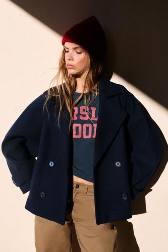 Manteau Court En Drap - Pull&Bear - Modalova