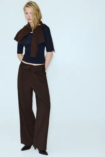 Pantalon Habillé À Ceinture Rabattue - Pull&Bear - Modalova