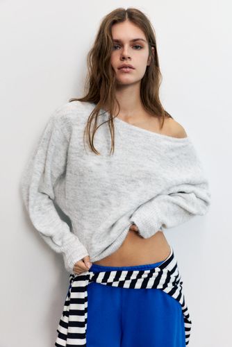 Pull En Maille Asymétrique - Pull&Bear - Modalova