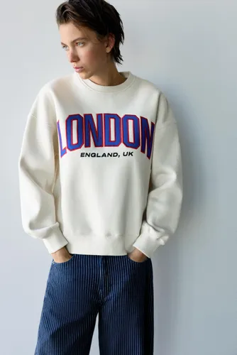 Sweat Col Rond Graphique - Pull&Bear - Modalova
