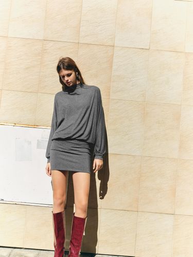 Robe Ceinture Manches Chauve-Souris - Pull&Bear - Modalova
