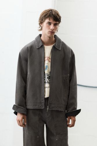 Veste Effet Délavé - Pull&Bear - Modalova