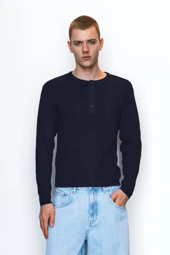 Pull Col Henley - Pull&Bear - Modalova