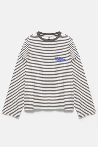 T-Shirt À Rayures Avec Graphique - Pull&Bear - Modalova