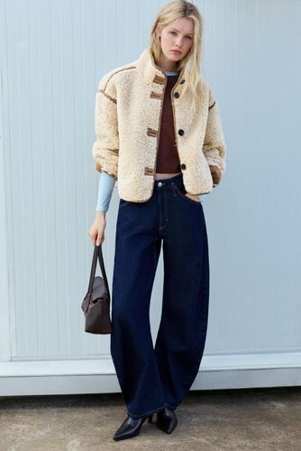Veste En Mouton Synthétique Col Montant - Pull&Bear - Modalova