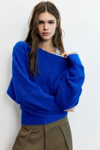 Pull En Maille Asymétrique - Pull&Bear - Modalova
