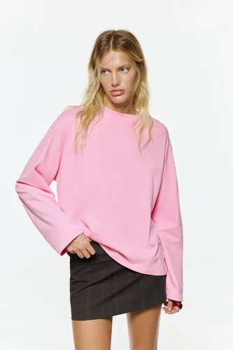 T-Shirt Oversize Manches Longues - Pull&Bear - Modalova
