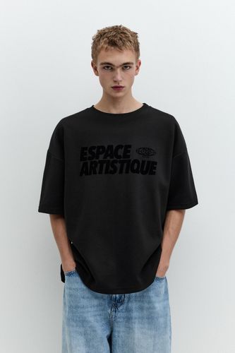 Sweat Manches Courtes Avec Texte - Pull&Bear - Modalova