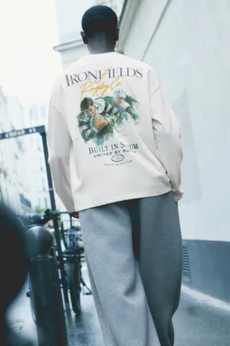 T-Shirt Rugby Manches Longues - Pull&Bear - Modalova