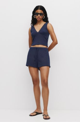 Short En Maille Ajourée - Pull&Bear - Modalova