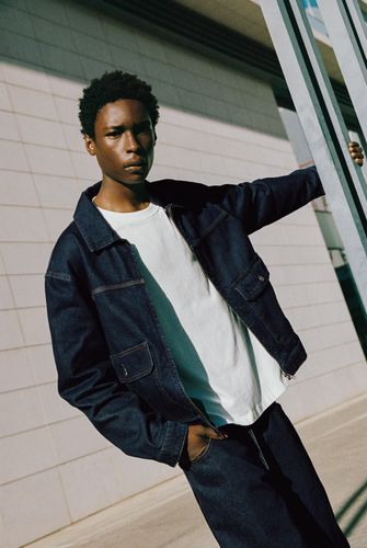Veste Denim À Poches - Pull&Bear - Modalova