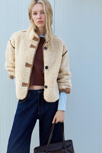 Veste En Mouton Synthétique Col Montant - Pull&Bear - Modalova