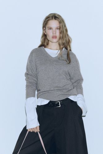 Pull 100 % Laine Col En V - Pull&Bear - Modalova