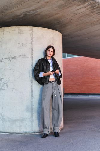 Pantalon Cargo Ballon À Plis - Pull&Bear - Modalova