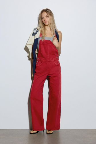 Salopette Longue En Jean - Pull&Bear - Modalova