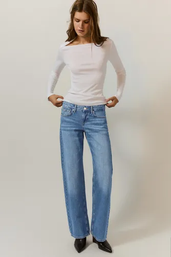 Jean Droit Taille Basse Étoiles - Pull&Bear - Modalova