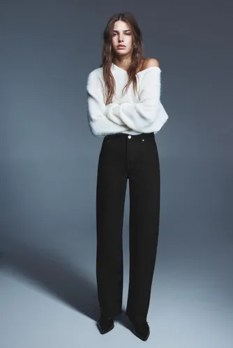 Jean Droit Ample Taille Haute - Pull&Bear - Modalova