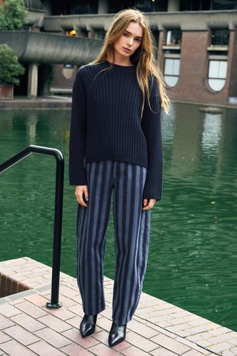 Jean Barrel À Rayures - Pull&Bear - Modalova