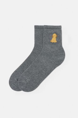 Chaussettes Broderie Chien - Pull&Bear - Modalova