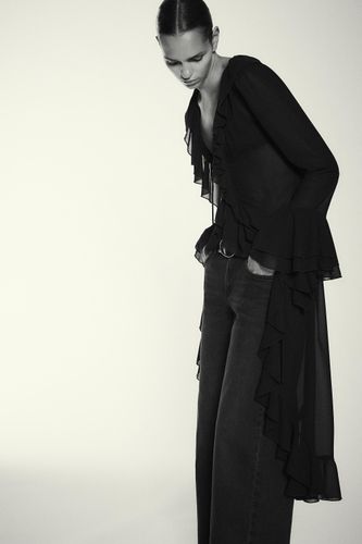 Veste Longue À Volants - Pull&Bear - Modalova