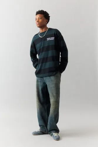 T-Shirt À Rayures Avec Texte - Pull&Bear - Modalova