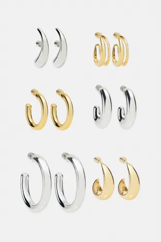 Lot De 6 Créoles Basiques - Pull&Bear - Modalova