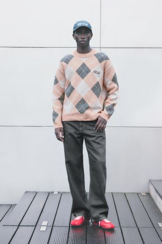Pull Losanges Brodé - Pull&Bear - Modalova