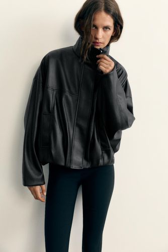 Bomber Bouffant Similicuir - Pull&Bear - Modalova