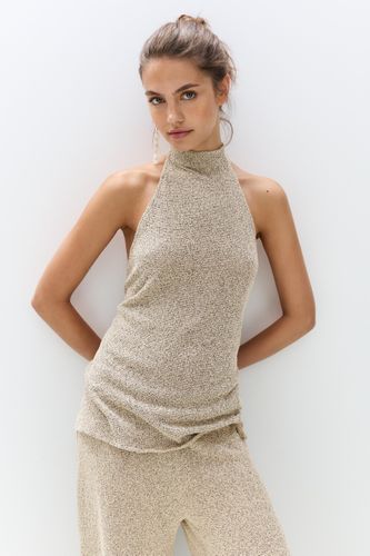Top Encolure Américaine En Maille - Pull&Bear - Modalova