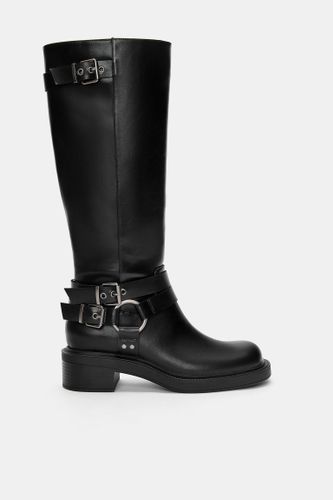 Bottes Biker À Boucles - Pull&Bear - Modalova