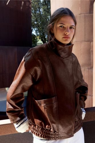 Blouson Similicuir Col Montant - Pull&Bear - Modalova