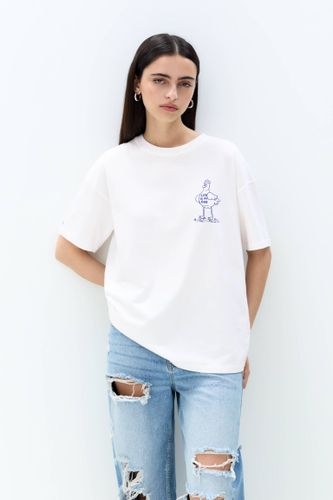 T-Shirt Graphique Poule - Pull&Bear - Modalova