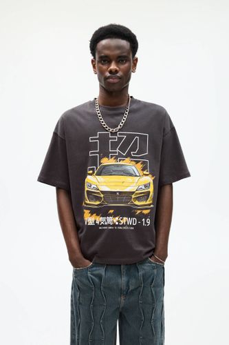 T-Shirt Stwd Voiture Jaune - Pull&Bear - Modalova