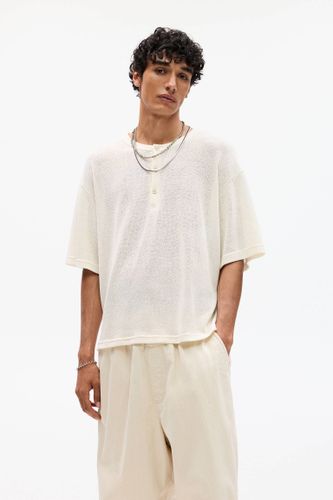 Pull Manches Courtes Col Tunisien - Pull&Bear - Modalova
