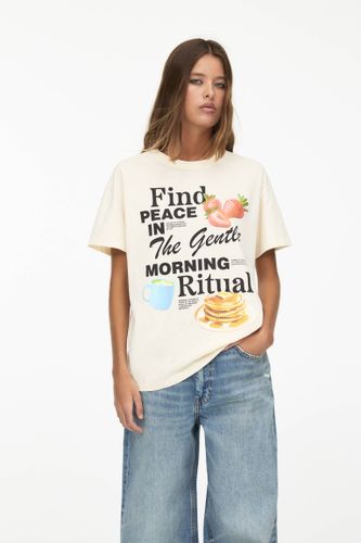 T-Shirt Imprimé Nourriture - Pull&Bear - Modalova