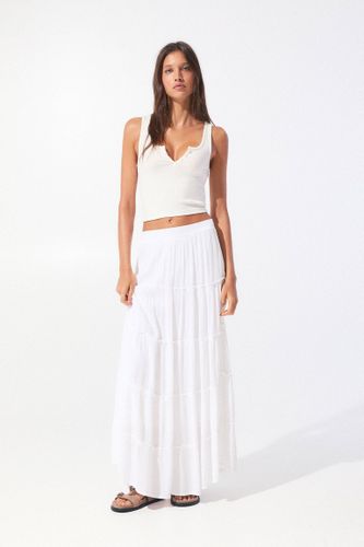 Jupe Midi Color Block Taille Élastique - Pull&Bear - Modalova