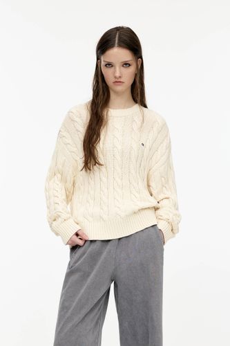 Pull Maille Torsadée - Pull&Bear - Modalova