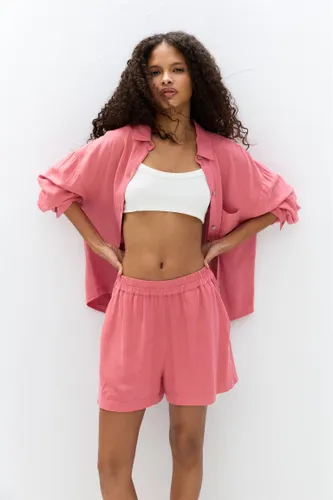 Short Avec Lin - Pull&Bear - Modalova
