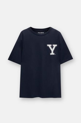 T-Shirt Bleu Yale - Pull&Bear - Modalova