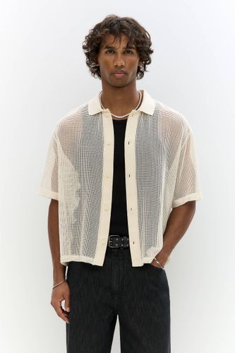 Chemise Manches Courtes Maille - Pull&Bear - Modalova