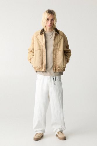 Jean Blanc Texturé - Pull&Bear - Modalova