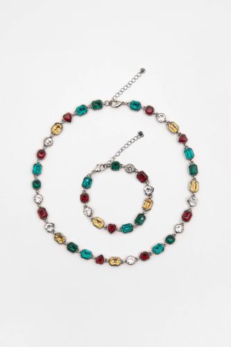 Lot Pendentif Et Bracelet Pierres - Pull&Bear - Modalova