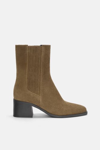 Bottines Cowboy En Cuir - Pull&Bear - Modalova