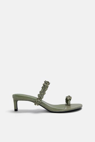 Sandales À Talon Et Fleurs - Pull&Bear - Modalova