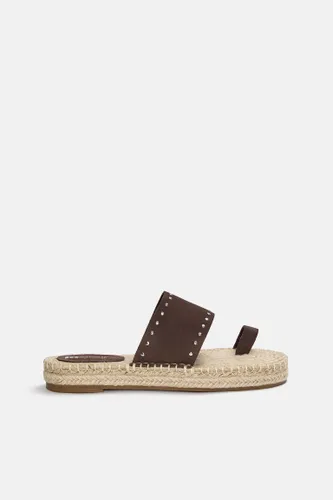Sandales Entre-Doigts En Jute Et Cuir - Pull&Bear - Modalova