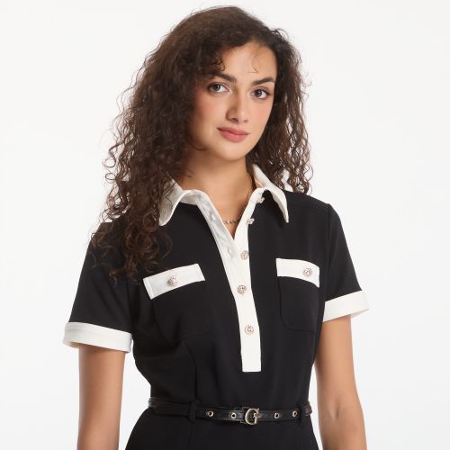 Habillage Ss Claudie Polo Flare Dress S - GUESS - Modalova