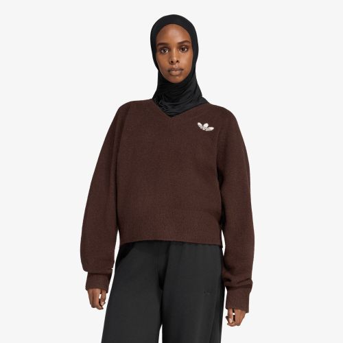 Chandail adidas Essentials Knit V-Neck Sweatshirt Long Sleeve L - adidas Originals - Modalova