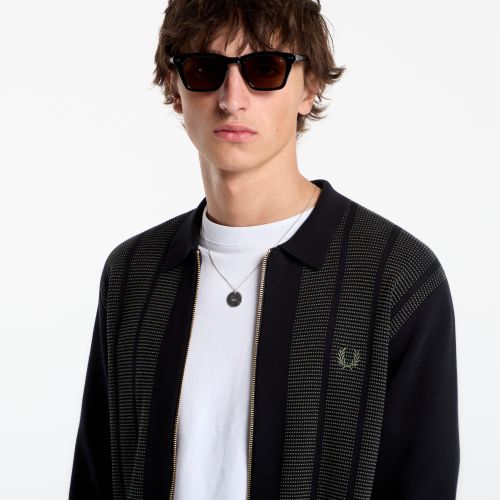 Pull Textured Panel Zip Cardigan L - FRED PERRY - Modalova