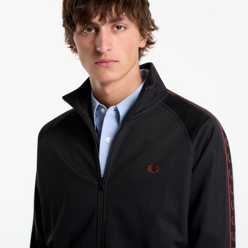 Sweatshirt Contrast Tape Track Jacket L - FRED PERRY - Modalova