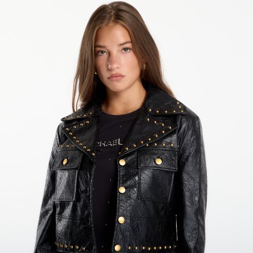 Veste Studded Fx Leather Jacket S/36 - Michael Kors - Modalova